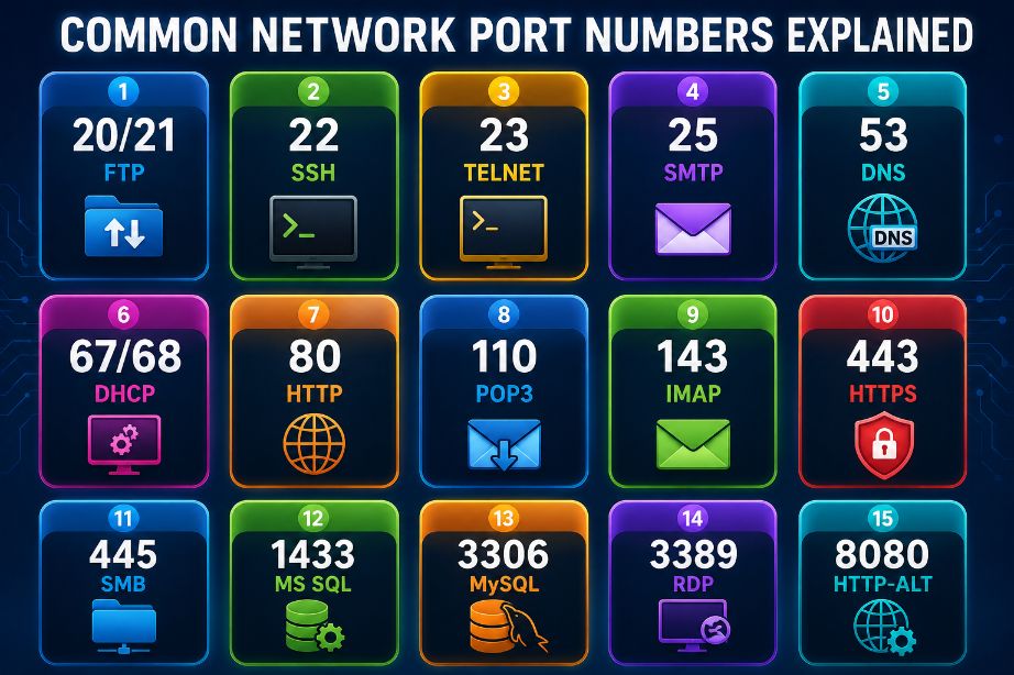 Common Network Port Numbers Explained