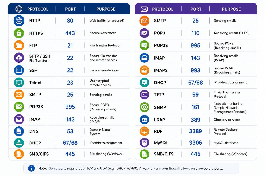 Common Network Ports