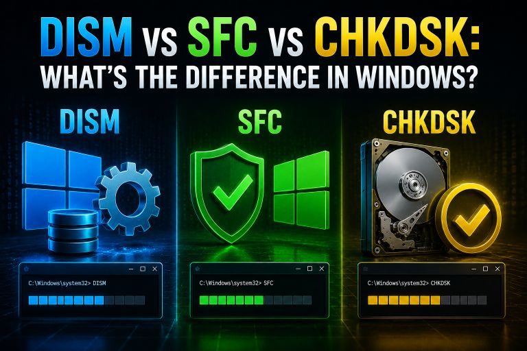DISM vs SFC vs CHKDSK