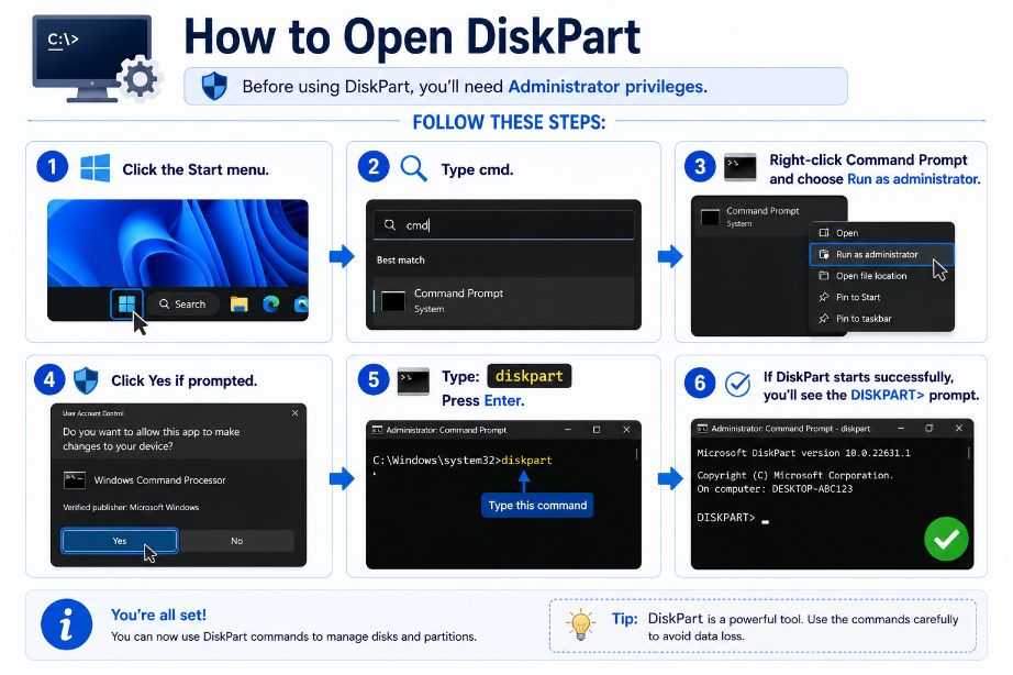How to Open DiskPart