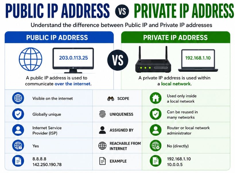 Public IP adress vs Private IP adress