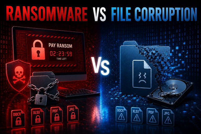 Ransomware vs File Corruption