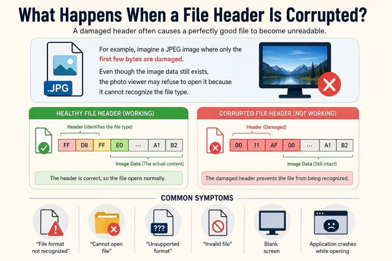 What Happens When a File Header Is Corrupted