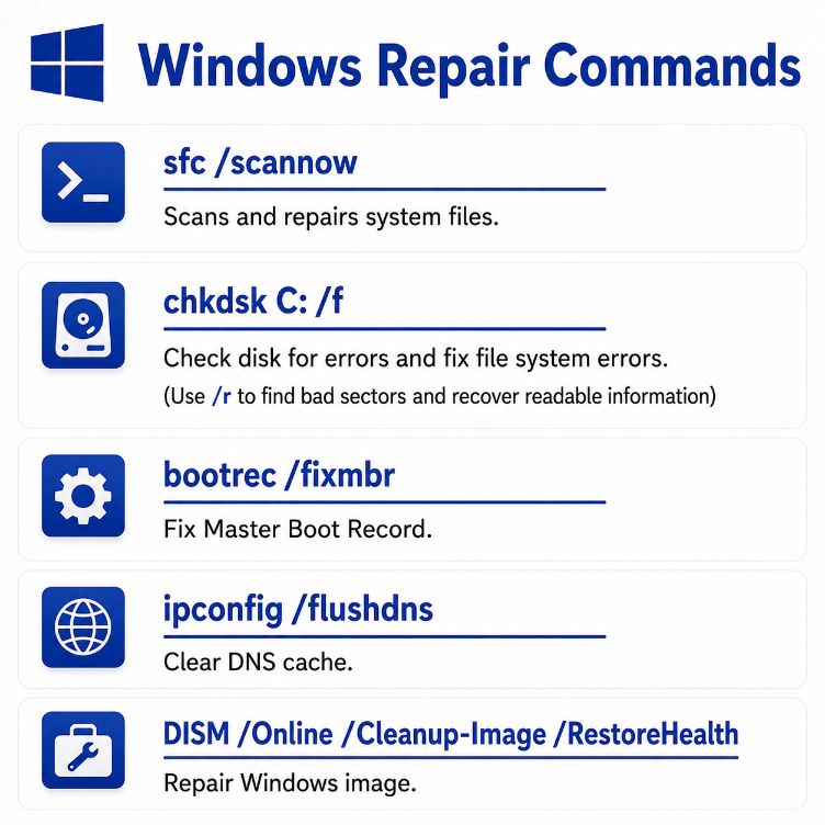 Windows Repair Commands
