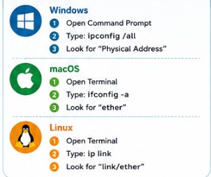 how to find mac address
